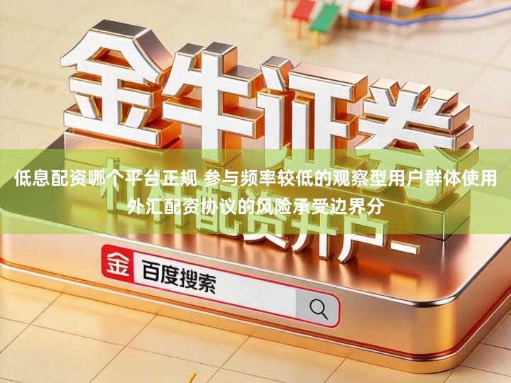 低息配资哪个平台正规 参与频率较低的观察型用户群体使用外汇配资协议的风险承受边界分